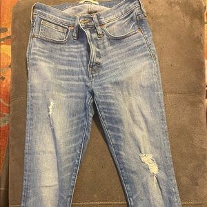 Madewell Distressed blue jeans